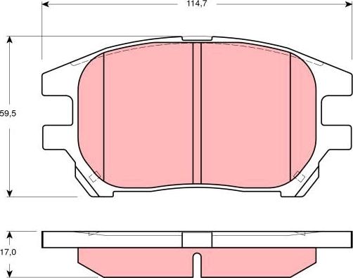 TRW GDB3379 - Brake Pad Set, disc brake onlydrive.pro