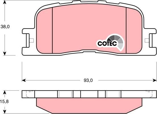 TRW GDB3374 - Brake Pad Set, disc brake onlydrive.pro