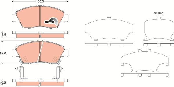 TRW GDB3375 - Brake Pad Set, disc brake onlydrive.pro