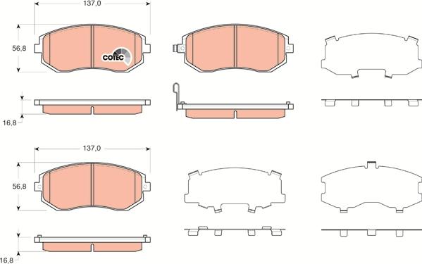 TRW GDB3371 - Brake Pad Set, disc brake onlydrive.pro