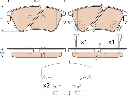 TRW GDB3377 - Brake Pad Set, disc brake onlydrive.pro