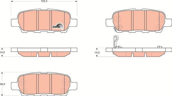 TRW GDB3294 - Brake Pad Set, disc brake onlydrive.pro