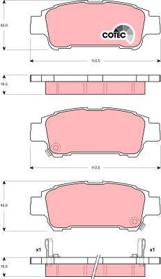 TRW GDB3249 - Brake Pad Set, disc brake onlydrive.pro