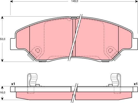 TRW GDB3241 - Brake Pad Set, disc brake onlydrive.pro