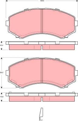 TRW GDB3254 - Brake Pad Set, disc brake onlydrive.pro