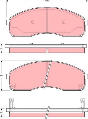 TRW GDB3261 - Brake Pad Set, disc brake onlydrive.pro