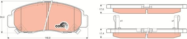 TRW GDB3268 - Brake Pad Set, disc brake onlydrive.pro