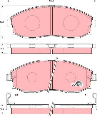 TRW GDB3201 - Brake Pad Set, disc brake onlydrive.pro