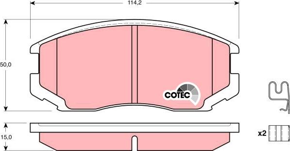 TRW GDB3214 - Brake Pad Set, disc brake onlydrive.pro