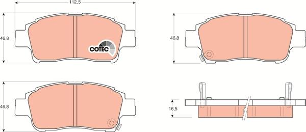 TRW GDB3218 - Brake Pad Set, disc brake onlydrive.pro