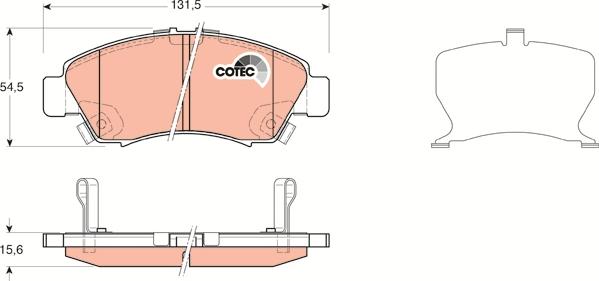 TRW GDB3212 - Piduriklotsi komplekt,ketaspidur onlydrive.pro