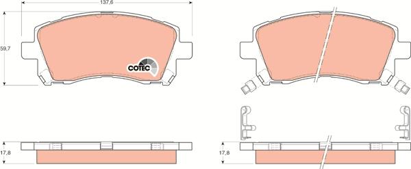 TRW GDB3217 - Brake Pad Set, disc brake onlydrive.pro