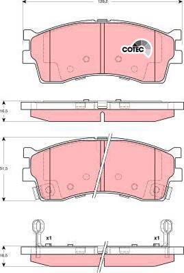 TRW GDB3285 - Brake Pad Set, disc brake onlydrive.pro