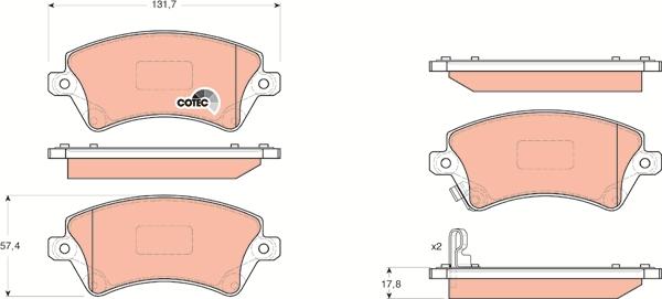 TRW GDB3288 - Brake Pad Set, disc brake onlydrive.pro