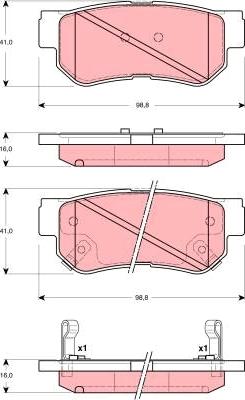 TRW GDB3282 - Тормозные колодки, дисковые, комплект onlydrive.pro