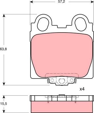 TRW GDB3233 - Brake Pad Set, disc brake onlydrive.pro