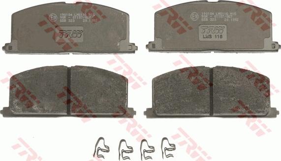 TRW GDB323 - Brake Pad Set, disc brake onlydrive.pro