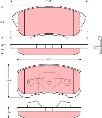 TRW GDB3220 - Brake Pad Set, disc brake onlydrive.pro