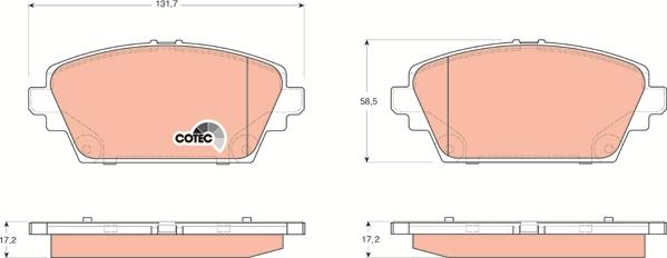 TRW GDB3227 - Piduriklotsi komplekt,ketaspidur onlydrive.pro