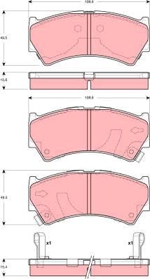 TRW GDB3275 - Brake Pad Set, disc brake onlydrive.pro