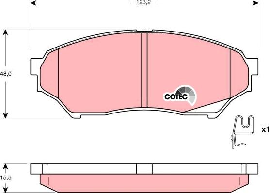 TRW GDB3270 - Brake Pad Set, disc brake onlydrive.pro