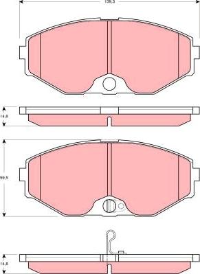 TRW GDB3273 - Brake Pad Set, disc brake onlydrive.pro