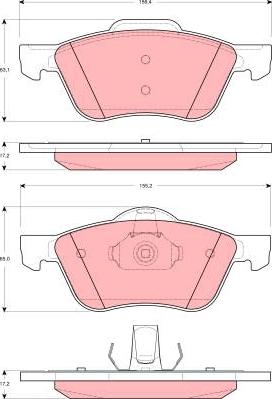 TRW GDB3272 - Piduriklotsi komplekt,ketaspidur onlydrive.pro