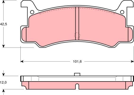 TRW GDB375 - Brake Pad Set, disc brake onlydrive.pro