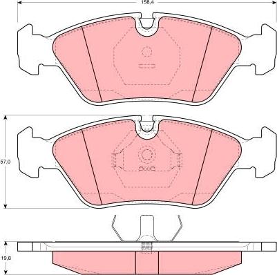 TRW GDB298 - Brake Pad Set, disc brake onlydrive.pro