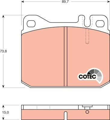 TRW GDB242 - Brake Pad Set, disc brake onlydrive.pro