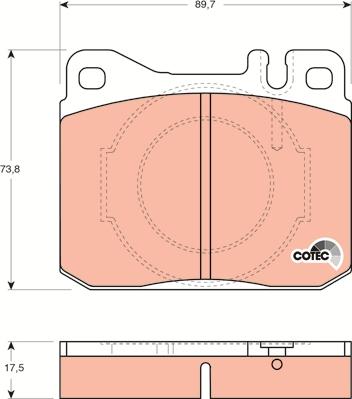 TRW GDB264 - Brake Pad Set, disc brake onlydrive.pro