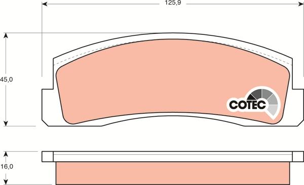 TRW GDB265 - Piduriklotsi komplekt,ketaspidur onlydrive.pro