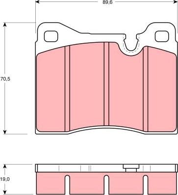 TRW GDB261 - Brake Pad Set, disc brake onlydrive.pro