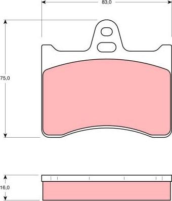 TRW GDB262 - Brake Pad Set, disc brake onlydrive.pro