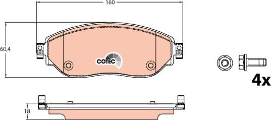 TRW GDB2096 - Brake Pad Set, disc brake onlydrive.pro