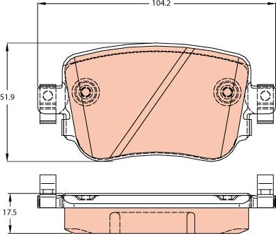 TRW GDB2042 - Piduriklotsi komplekt,ketaspidur onlydrive.pro