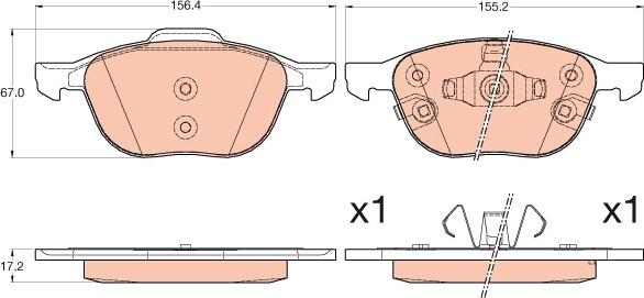 TRW GDB2059 - Brake Pad Set, disc brake onlydrive.pro