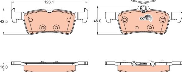 TRW GDB2055 - Brake Pad Set, disc brake onlydrive.pro