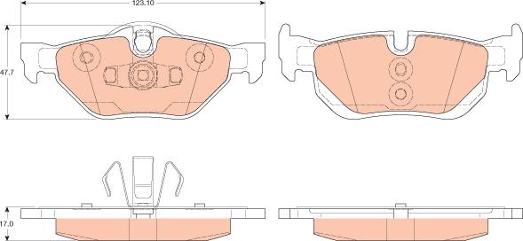 TRW GDB2050 - Brake Pad Set, disc brake onlydrive.pro