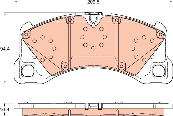 TRW GDB2052 - Brake Pad Set, disc brake onlydrive.pro