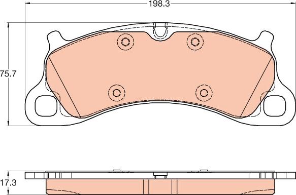 TRW GDB2057 - Brake Pad Set, disc brake onlydrive.pro