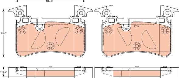 TRW GDB2061 - Тормозные колодки, дисковые, комплект onlydrive.pro