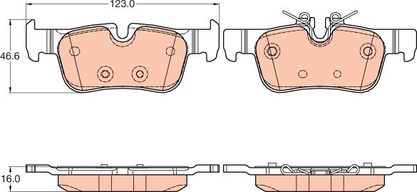 TRW GDB2063 - Brake Pad Set, disc brake onlydrive.pro