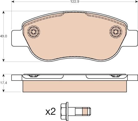 TRW GDB2008 - Brake Pad Set, disc brake onlydrive.pro