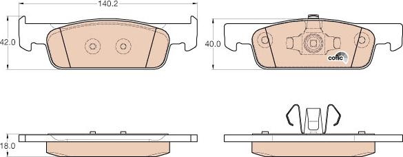 TRW GDB2016 - Brake Pad Set, disc brake onlydrive.pro