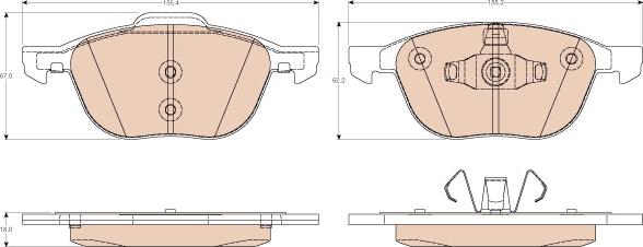 TRW GDB2011 - Brake Pad Set, disc brake onlydrive.pro