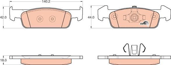 TRW GDB2018 - Brake Pad Set, disc brake onlydrive.pro