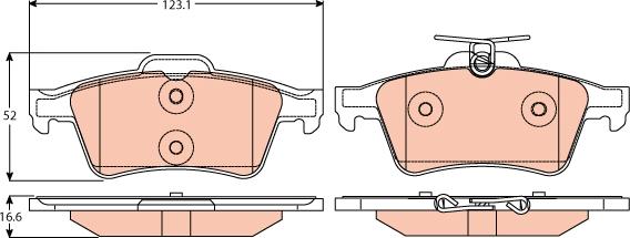 TRW GDB2086 - Brake Pad Set, disc brake onlydrive.pro