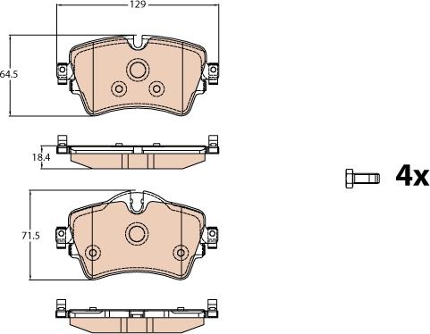 TRW GDB2087 - Brake Pad Set, disc brake onlydrive.pro