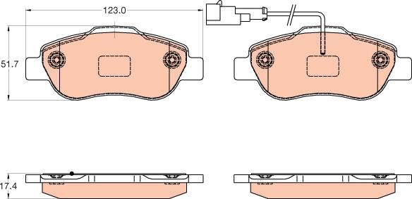 TRW GDB2039 - Тормозные колодки, дисковые, комплект onlydrive.pro